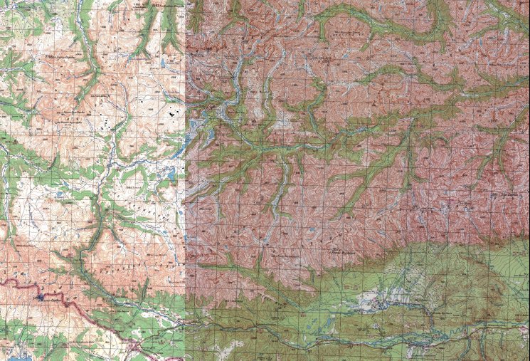 Карта-километровка Тункинских и Китойских гольцов, Мунку-Сардыка, истоков Оки, Китоя и Иркута