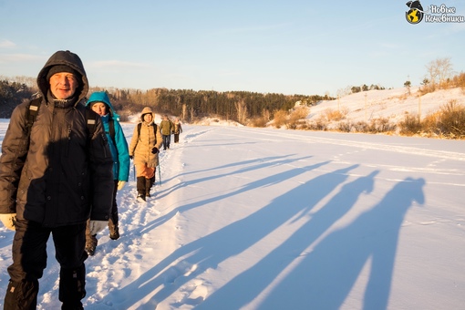8 января, в ясный морозный день, прогулялись по реке Каме...